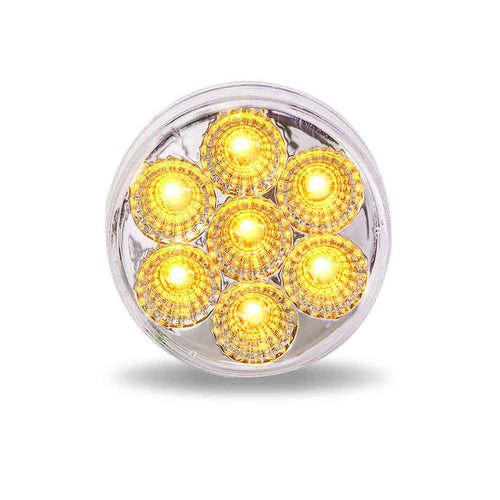 2.5″ Clear Amber Marker Round LED Light – 7 Diodes