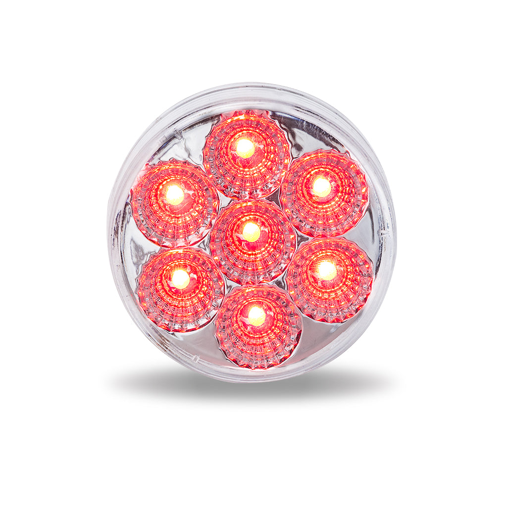 2.5″ Clear Red Round Marker LED Light – 7 Diodes