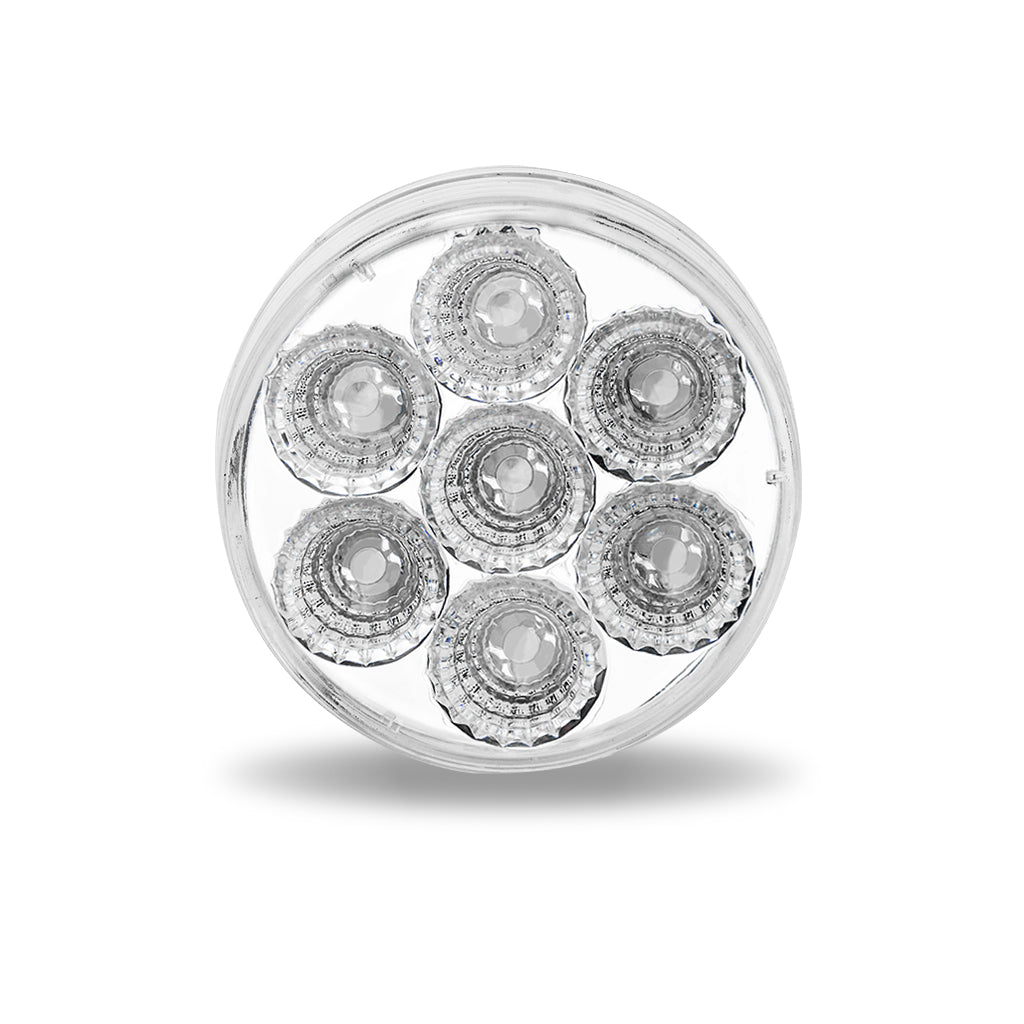 2.5″ Clear Red Round Marker LED Light – 7 Diodes