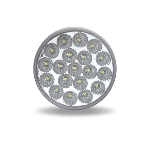 4″ Clear Red Stop, Turn & Tail Round LED Light – 19 Diodes