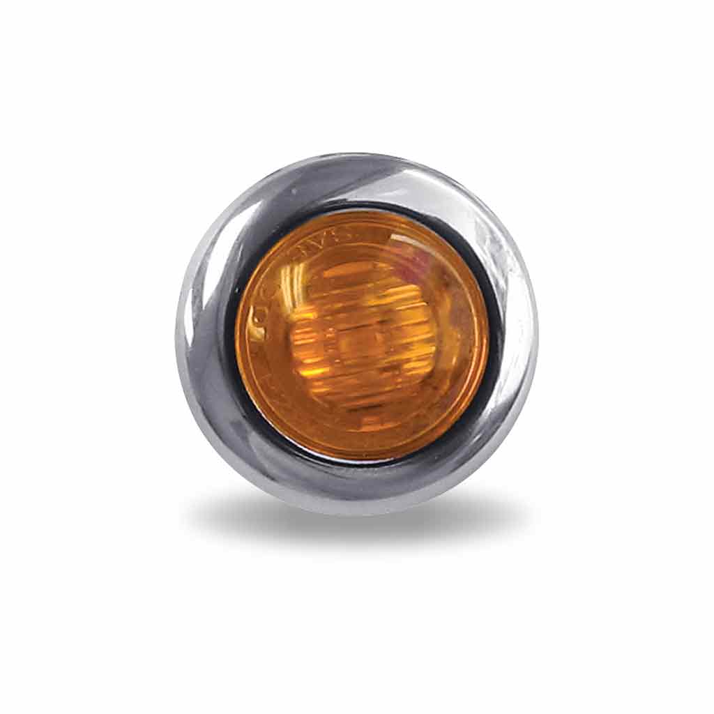 Amber Lens 3/4″ Clearance Marker Round Amber LED Light – 3 Diodes
