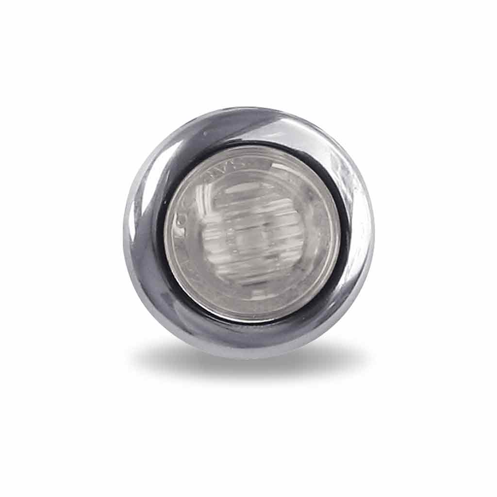 3/4″ Clear Amber Round LED Light – 3 Diodes