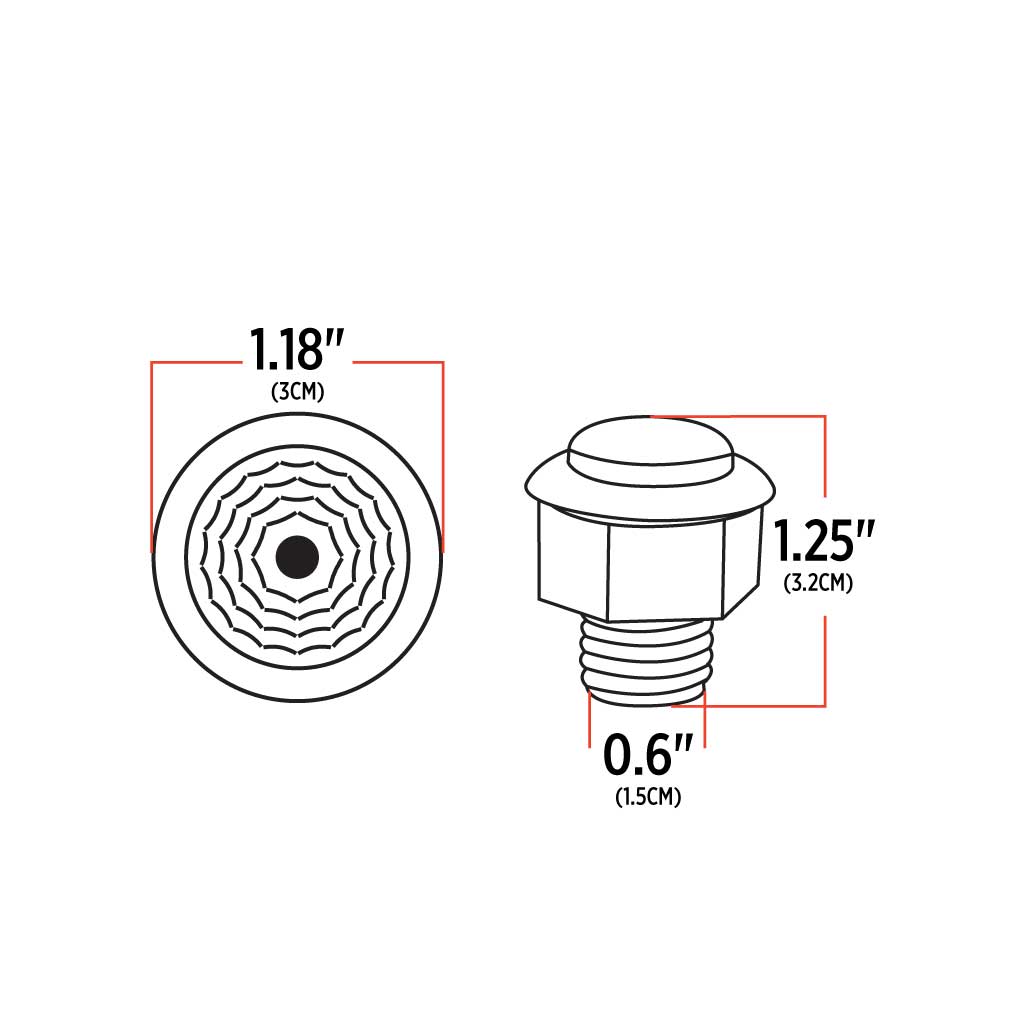 3/4″ Amber Marker to Purple Auxiliary Round Reflector LED Light – 1 Diode