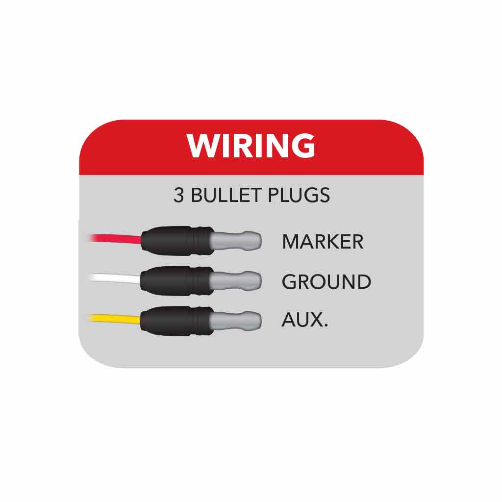 3/4″ Amber Marker to Purple Auxiliary Round Reflector LED Light – 1 Diode