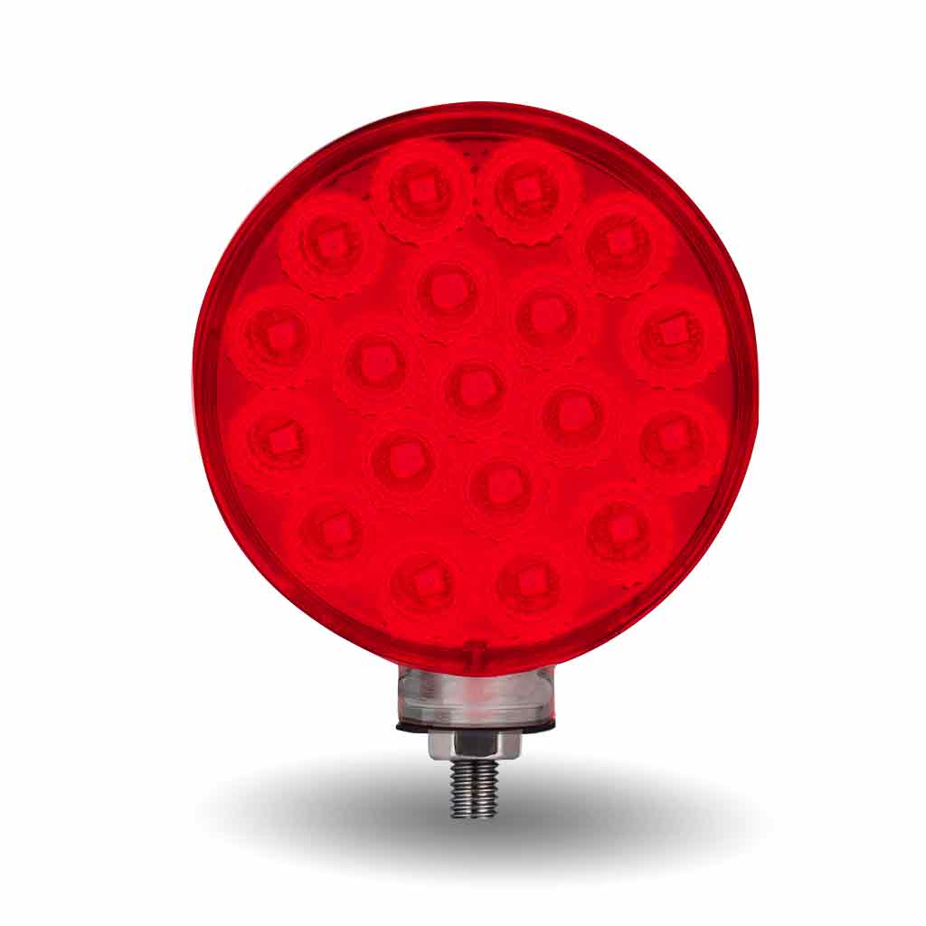 Amber/Red Turn & Marker Double Face Round Reflector LED Light – 38 Diodes