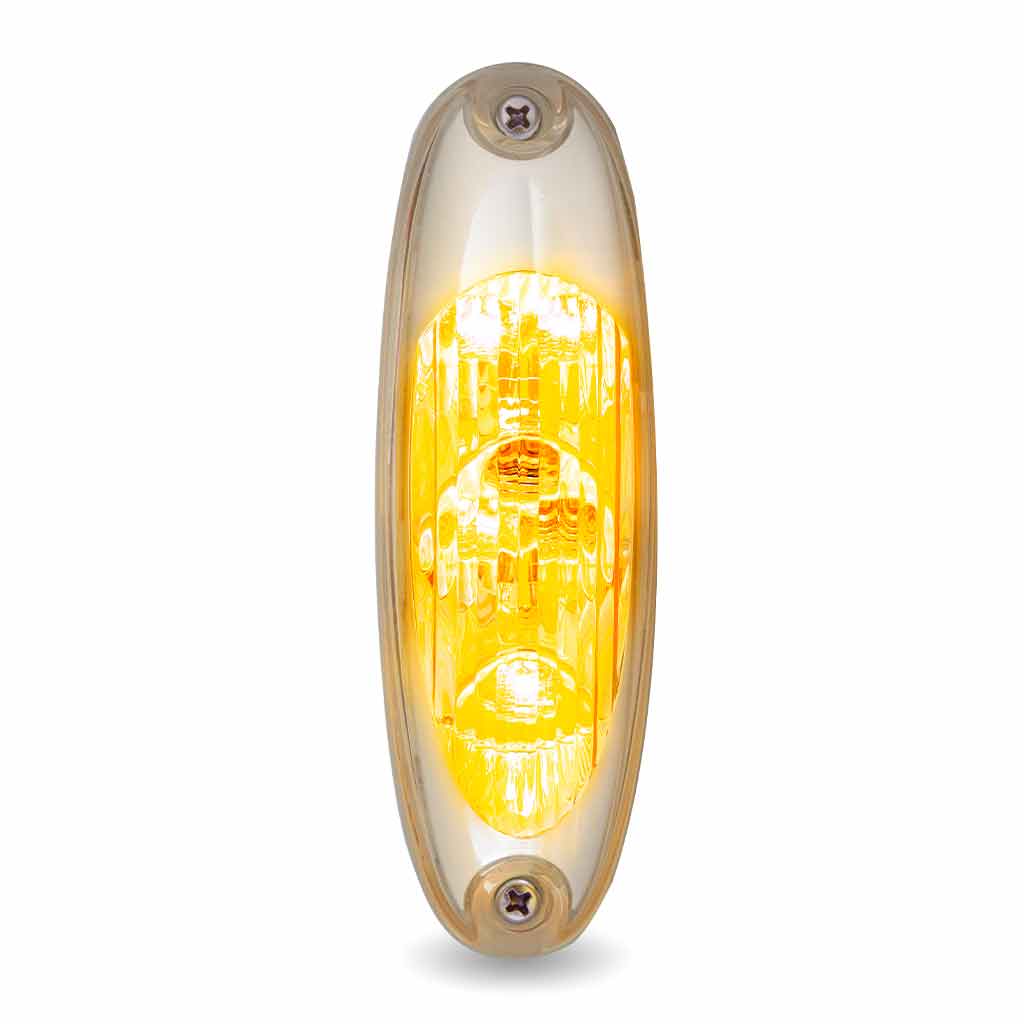 FTL. Clear Amber Clearance Marker LED Light – 6 Diodes