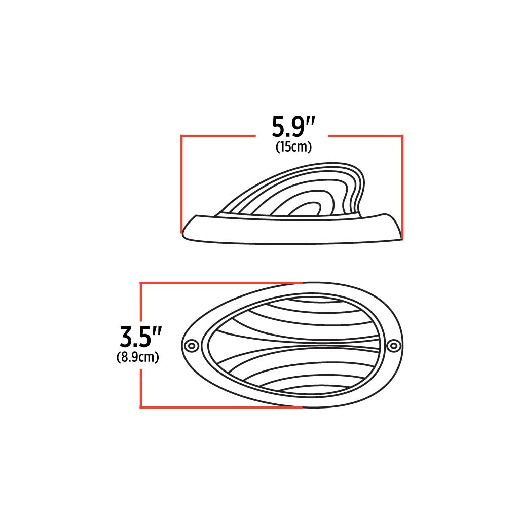 Clear Amber Turn & Marker FTL. LED Sleeper Light – 35 Diodes