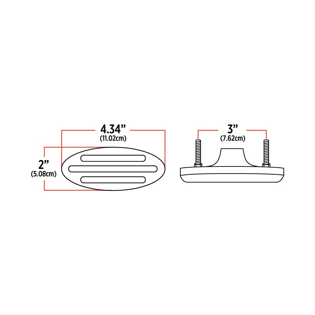 Amber Turn & Marker Flatline Peterbilt Fender LED Light – 15 Diodes