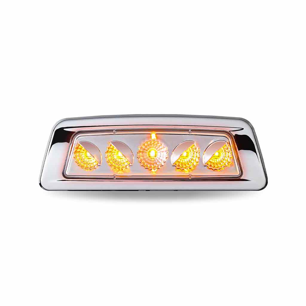 Clear Amber Turn & Marker Kenworth/Peterbilt LED Fender Light – 5 Diodes | Driver Side