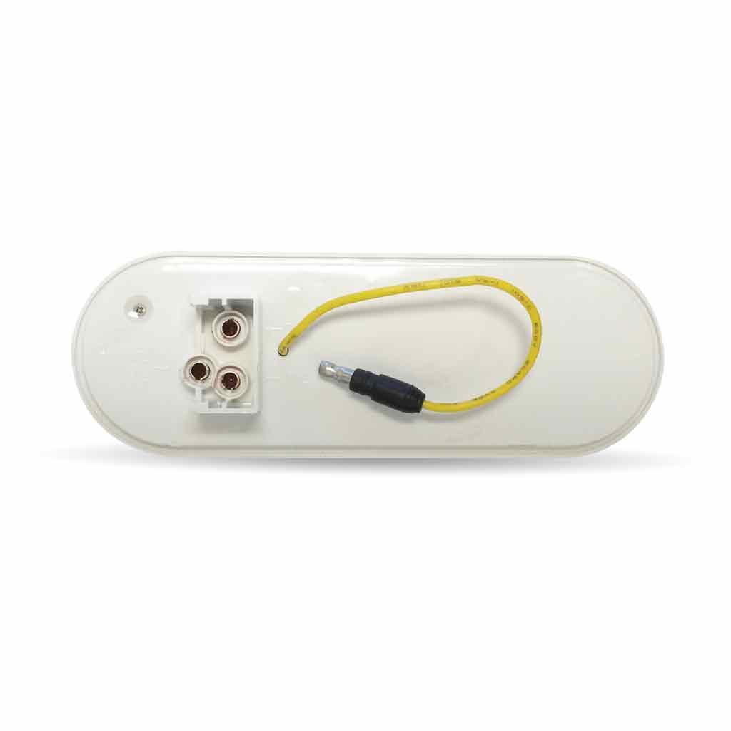 6″ Red Stop, Turn & Tail to White Back Up LED Oval Light – 12 Diodes