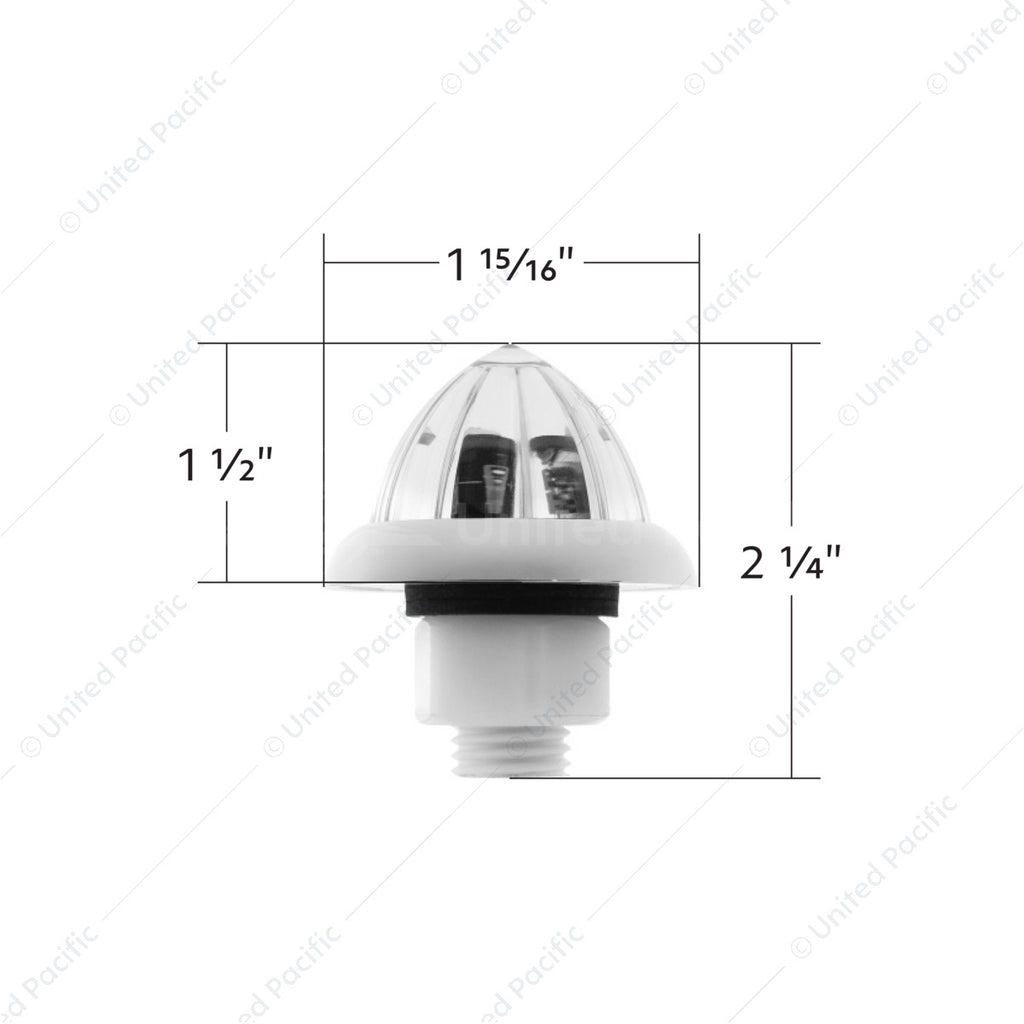 UltraBurst 9 LED Dual Function 1-1/2" Watermelon Clearance/Marker Light-Amber LED/Clear Lens