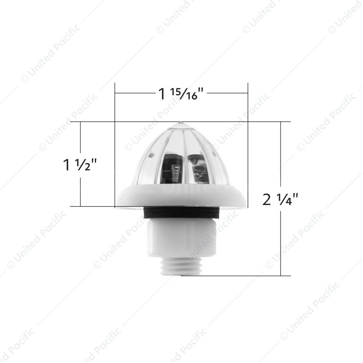 UltraBurst 9 LED Dual Function 1-1/2" Watermelon Clearance/Marker Light-Amber LED/Clear Lens