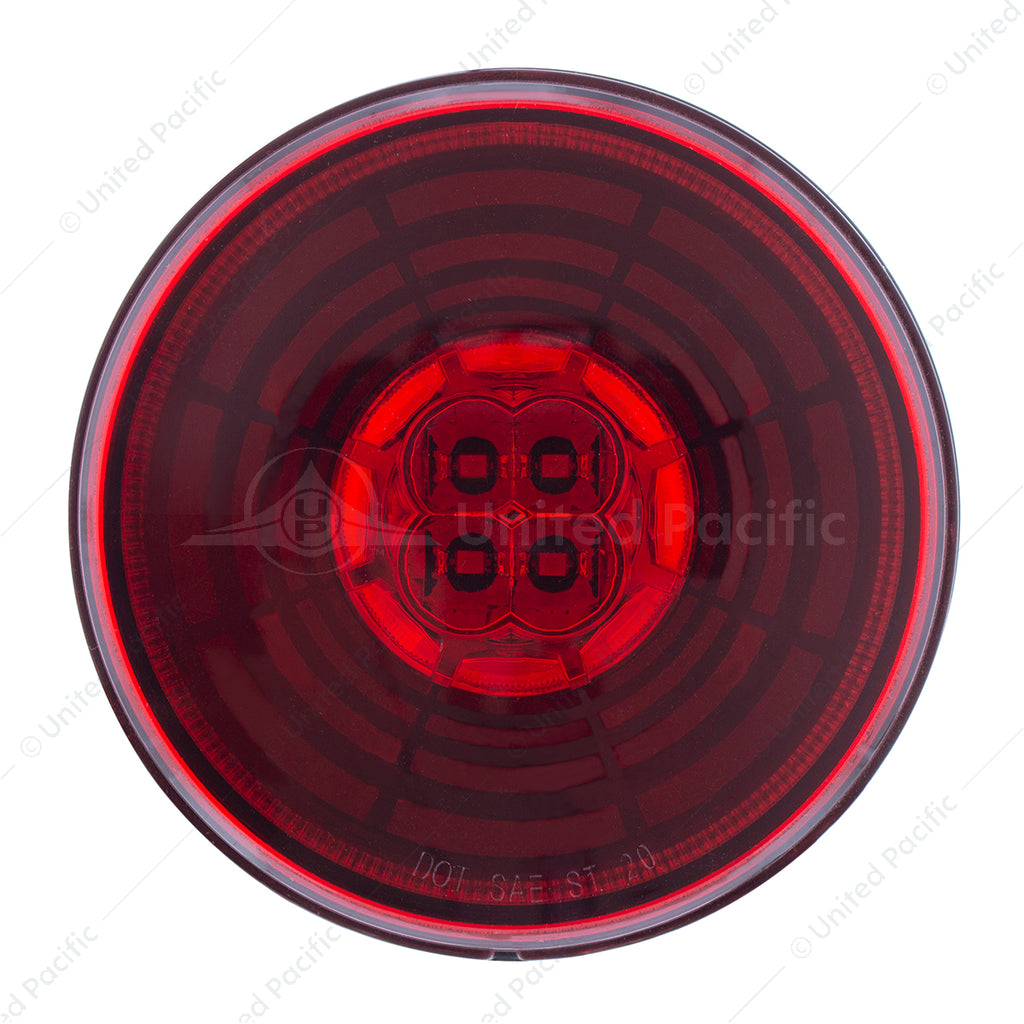 Abyss 13 LED 4" Round Stop/Turn/Tail Light - Red LED/Red Lens