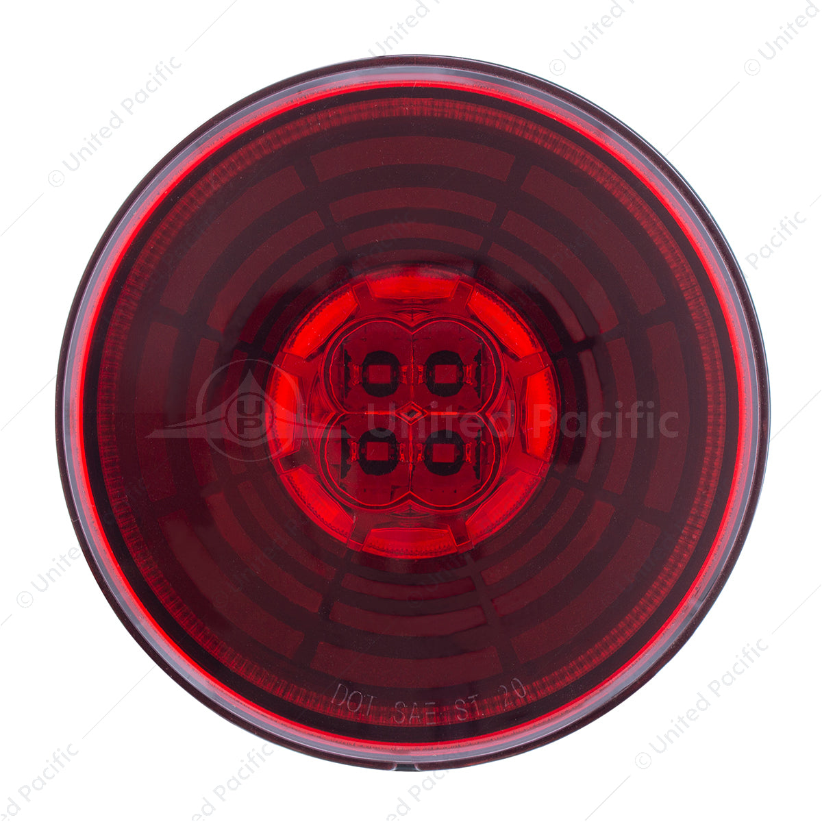 Abyss 13 LED 4" Round Stop/Turn/Tail Light - Red LED/Red Lens