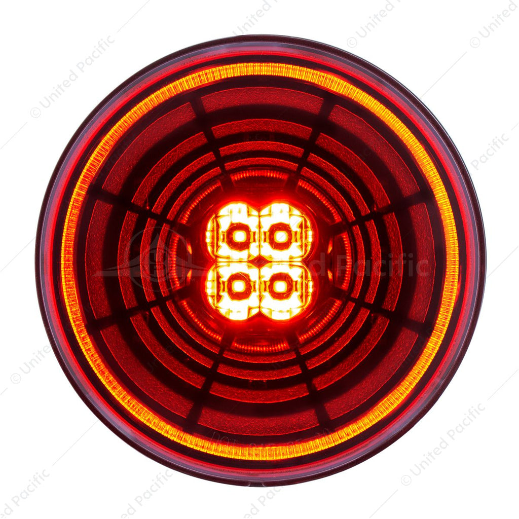 Abyss 13 LED 4" Round Stop/Turn/Tail Light - Red LED/Red Lens