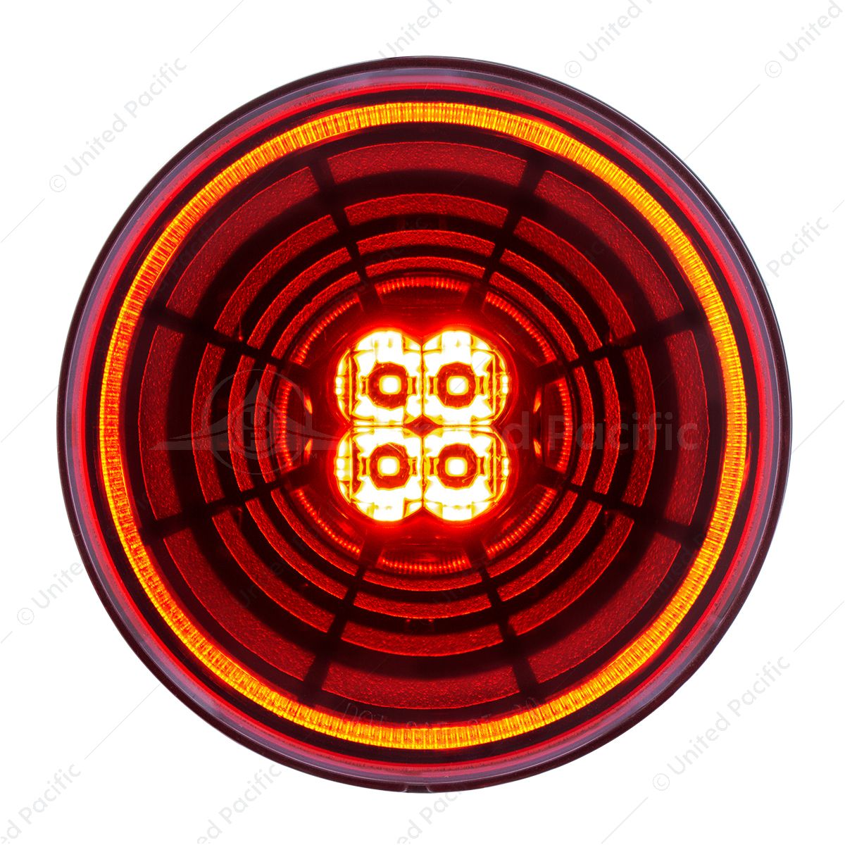 Abyss 13 LED 4" Round Stop/Turn/Tail Light - Red LED/Red Lens
