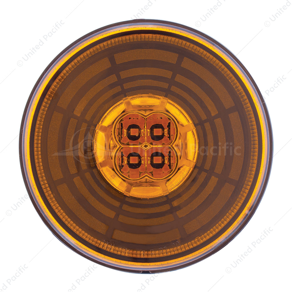 Abyss 13 LED 4" Round Turn Signal Light - Amber LED/Amber Lens