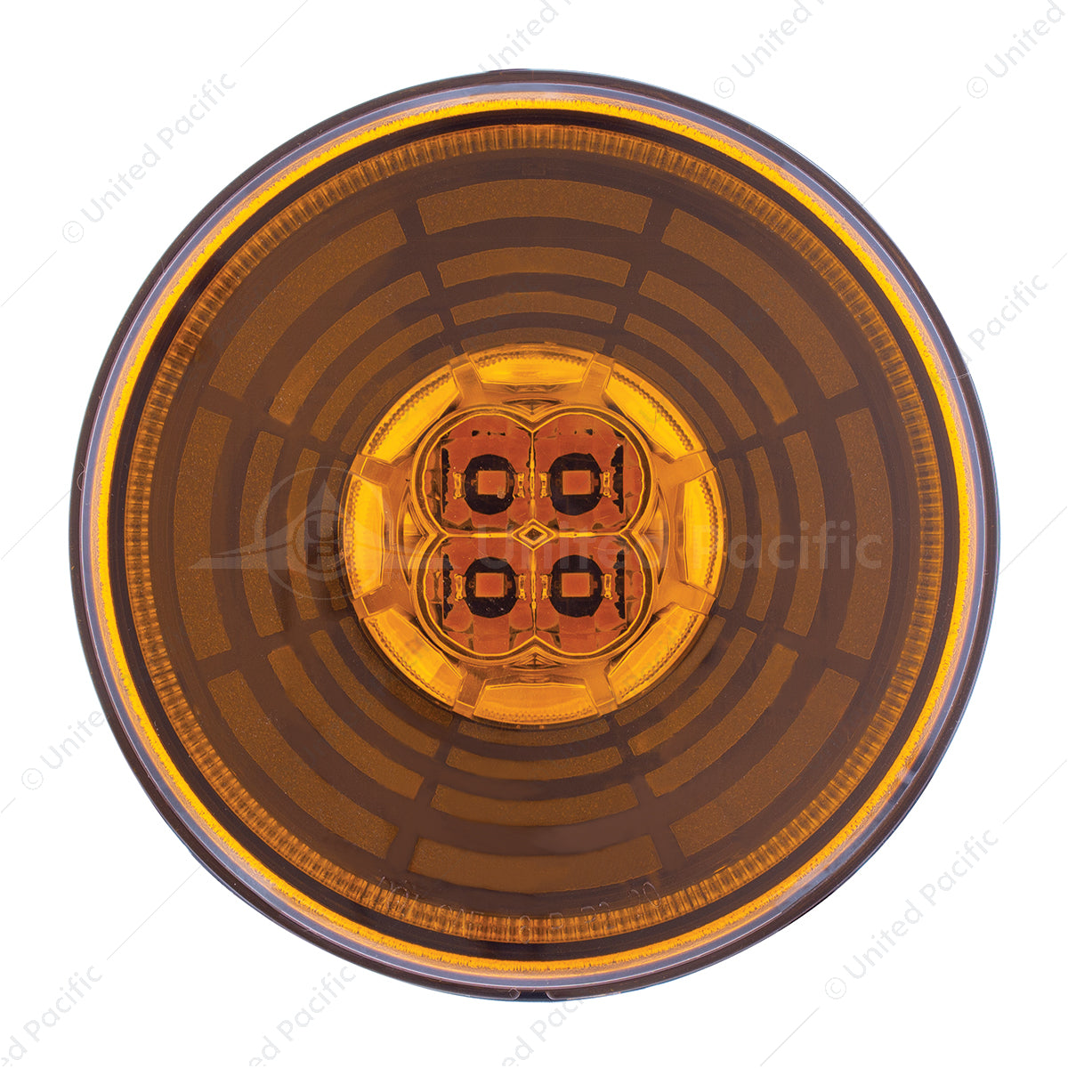 Abyss 13 LED 4" Round Turn Signal Light - Amber LED/Amber Lens