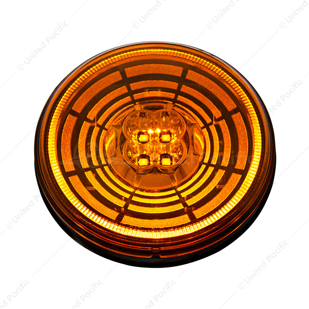 Abyss 13 LED 4" Round Turn Signal Light - Amber LED/Amber Lens