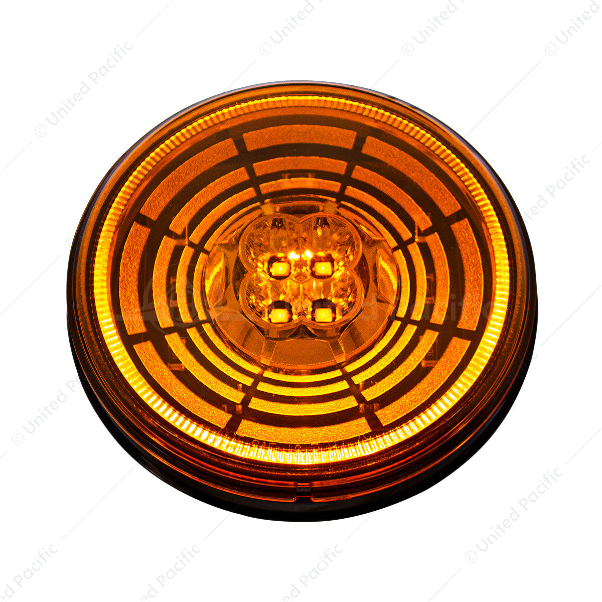 Abyss 13 LED 4" Round Turn Signal Light - Amber LED/Amber Lens