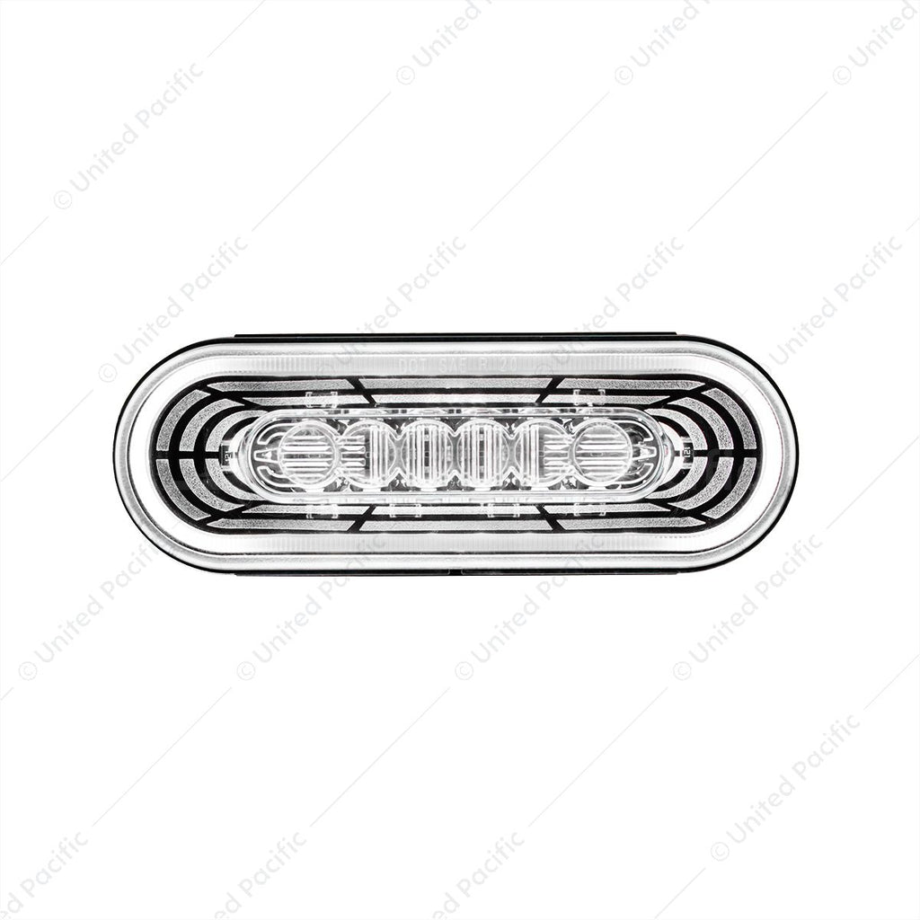 22 LED 6" Oval Abyss Light (Back-Up) - White LED/Clear Lens