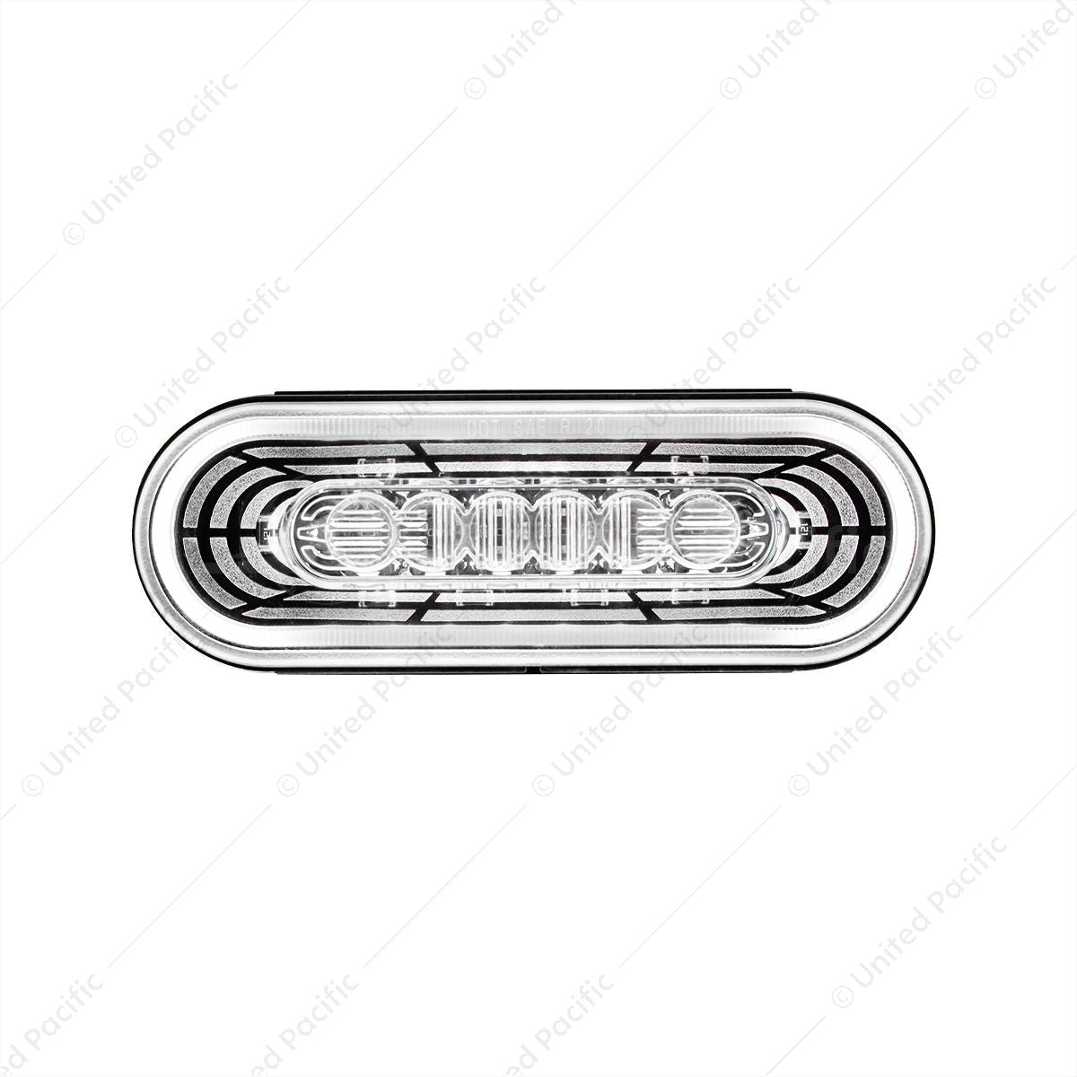 22 LED 6" Oval Abyss Light (Back-Up) - White LED/Clear Lens