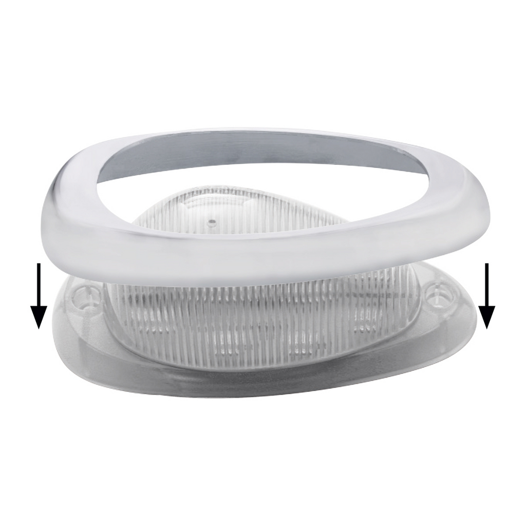 15 LED Freightliner Sleeper Light (Clearance/Marker) - Amber LED/Clear Lens