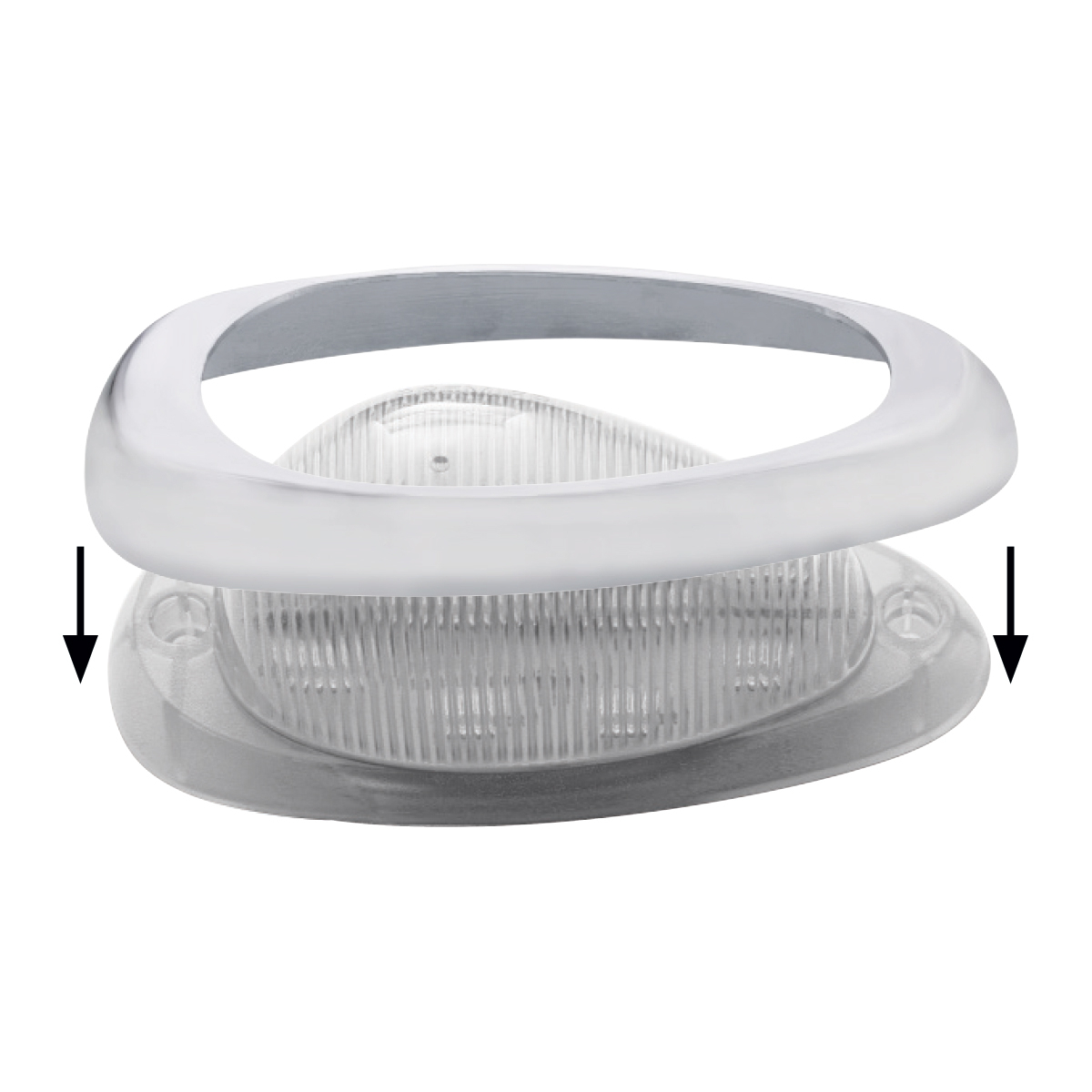 15 LED Freightliner Sleeper Light (Clearance/Marker) - Amber LED/Clear Lens