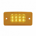 8 LED Reflector Cab Light For Freightliner Century (1996-2011) And Columbia (2001-2017) - Amber LED/Amber Lens