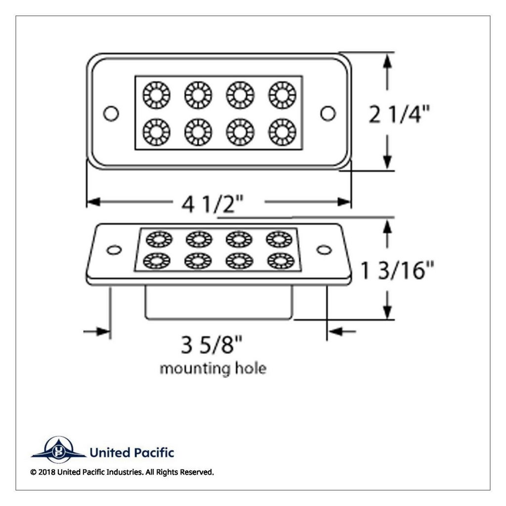 8 LED Reflector Cab Light For Freightliner Century (1996-2011) And Columbia (2001-2017) - Amber LED/Amber Lens