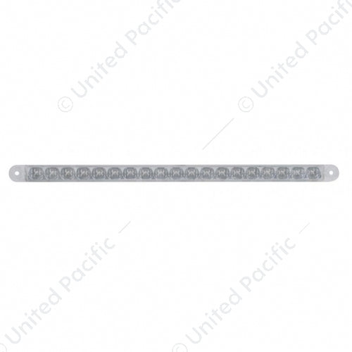 19 LED 12" Reflector Turn Signal Light Bar - Amber LED/Clear Lens
