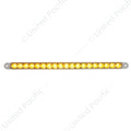 19 LED 12" Reflector Turn Signal Light Bar - Amber LED/Clear Lens