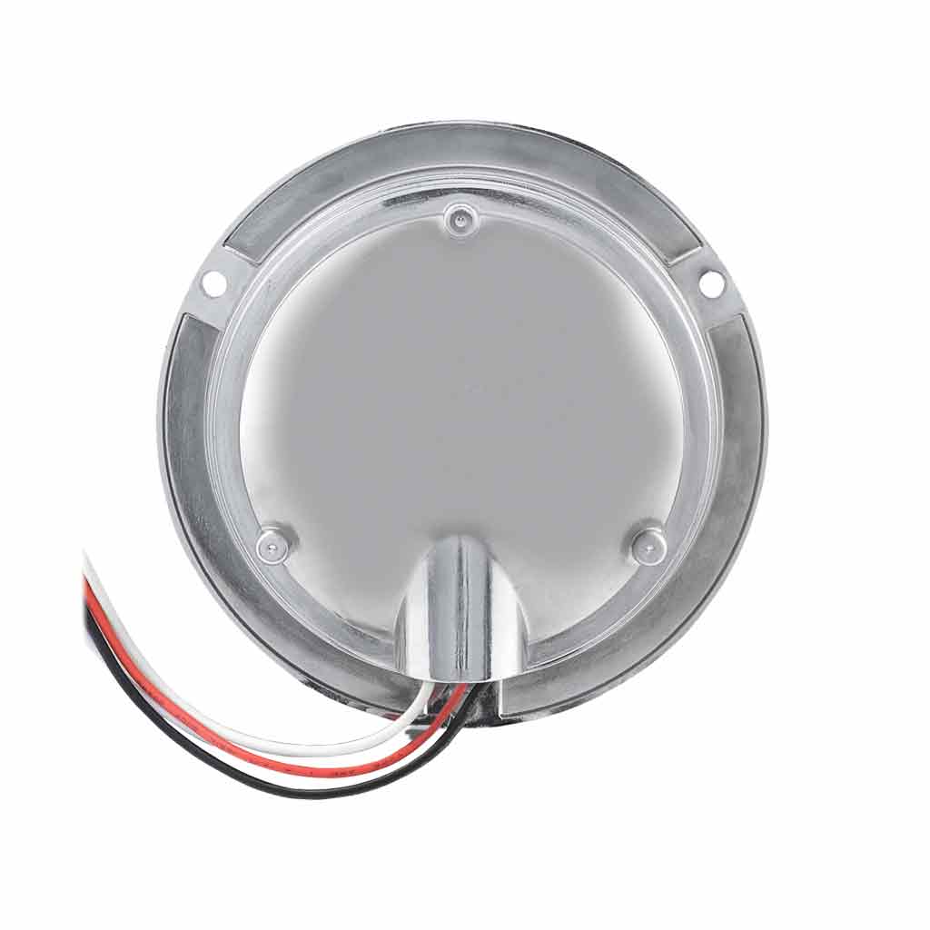 4" Clear Red Stop, Turn & Tail Round Flange Mount LED Light – 19 Diodes