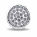 4" Clear Red Stop, Turn & Tail Round Flange Mount LED Light – 19 Diodes