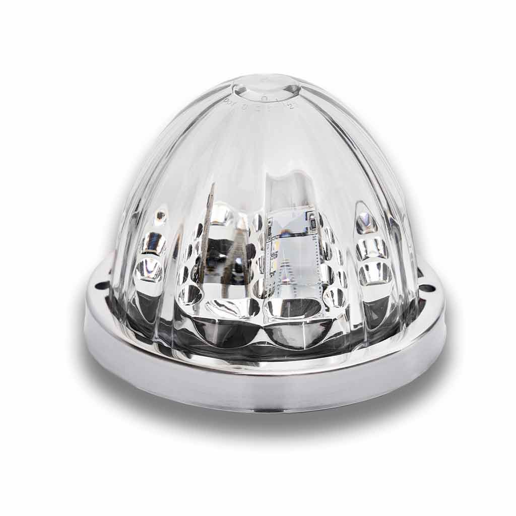Star Burst Series Clear/Amber Clearance & Marker Watermelon LED Light – 19 Diodes