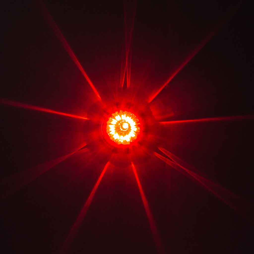 Clear Red Stop, Turn & Tail Star-Burst Watermelon LED Light – 19 Diodes