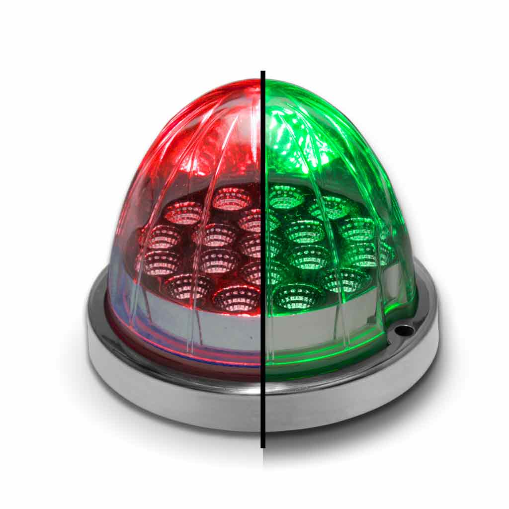 Red Clearance & Marker to Green Auxiliary Watermelon LED Light – 19 Diodes