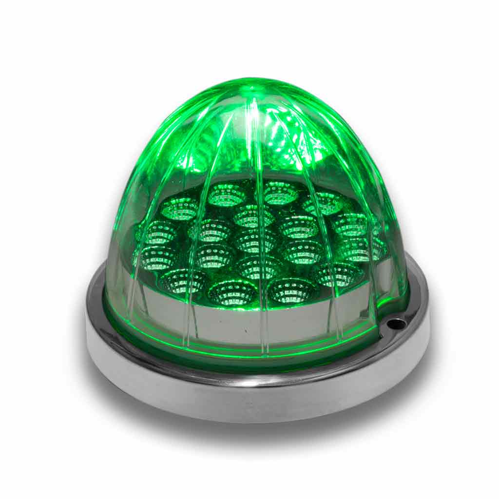 Red Clearance & Marker to Green Auxiliary Watermelon LED Light – 19 Diodes