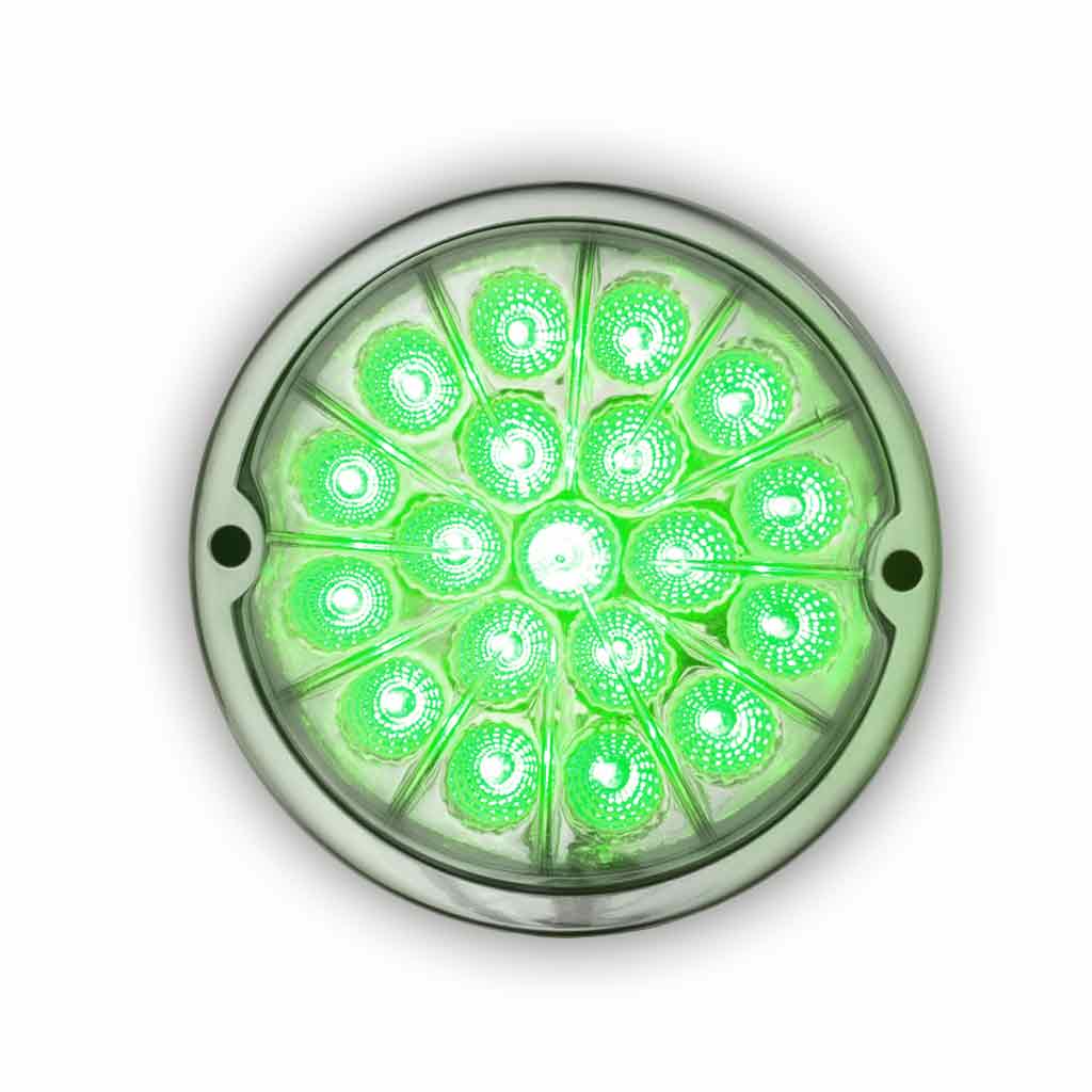 Red Clearance & Marker to Green Auxiliary Watermelon LED Light – 19 Diodes